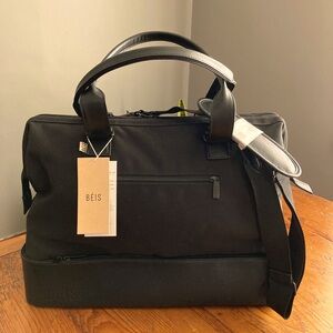 BEIS The Weekender in Black - Measures W 19in x D 9.8in x H 15.7